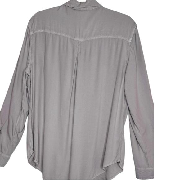 Rock & Republic Womens Gray Western Button-Up Shirt Blouse XL NWT - Picture 3 of 10